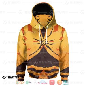 Naruto Shippuden Hokage Naruto’S Full Baryon Mode Snood Hoodie