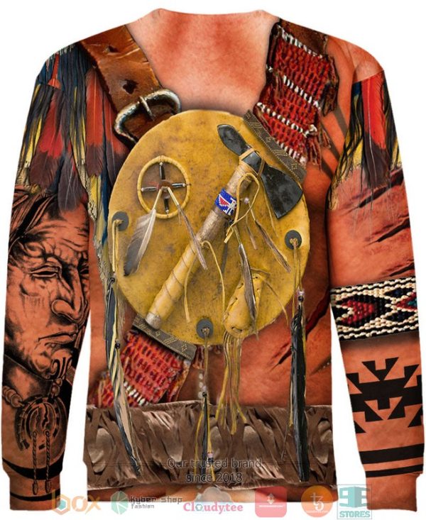 Native Ameican Warrior Style 3D Shirt