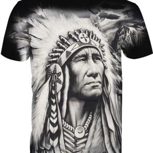 Native American Black White 3D Shirt