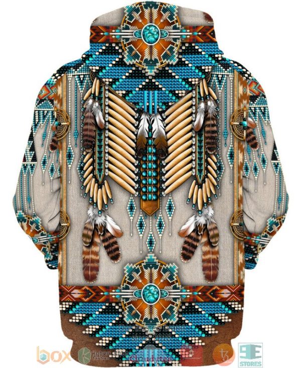 Native American Pattern Brown Grey 3D Hoodie