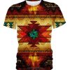 Native American Pattern Red Yellow 3D Shirt