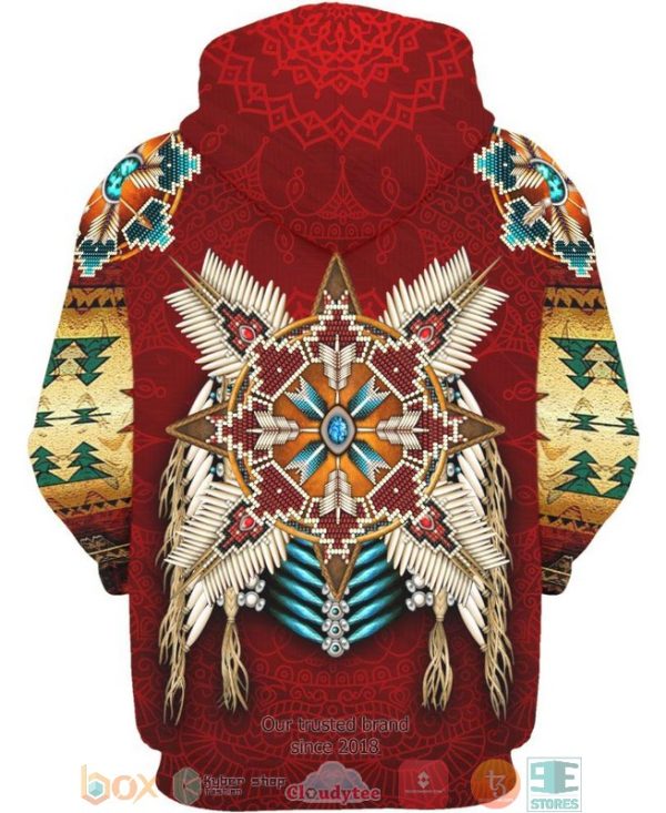 Native American Red 3D Hoodie