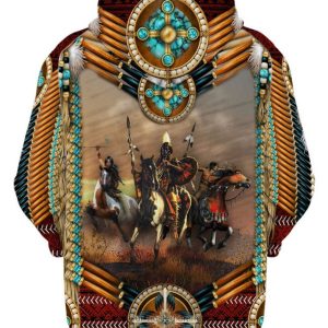 Native American Warrior 3D Hoodie