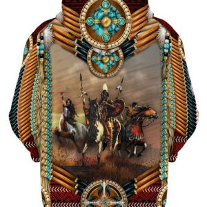 Native American Warrior 3D Hoodie