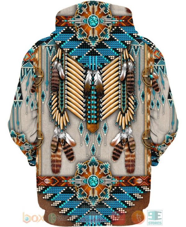 Native American White Brown 3D Hoodie