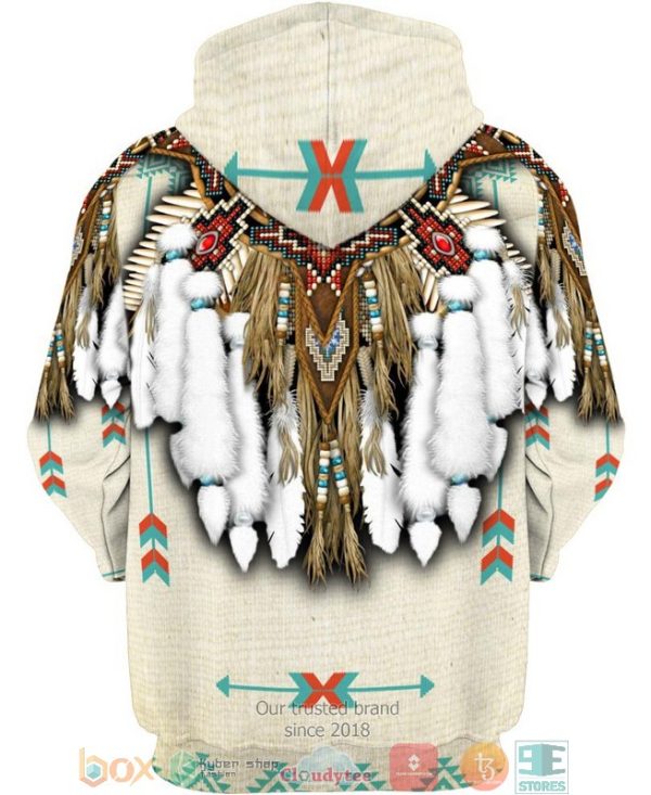 Native Dreamcatcher Patterns White 3D Hoodie