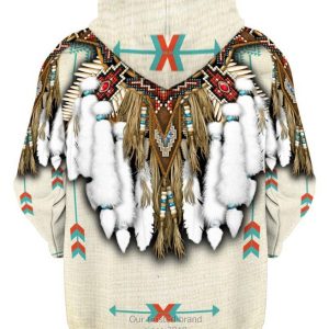 Native Feather Patterns 3D Hoodie