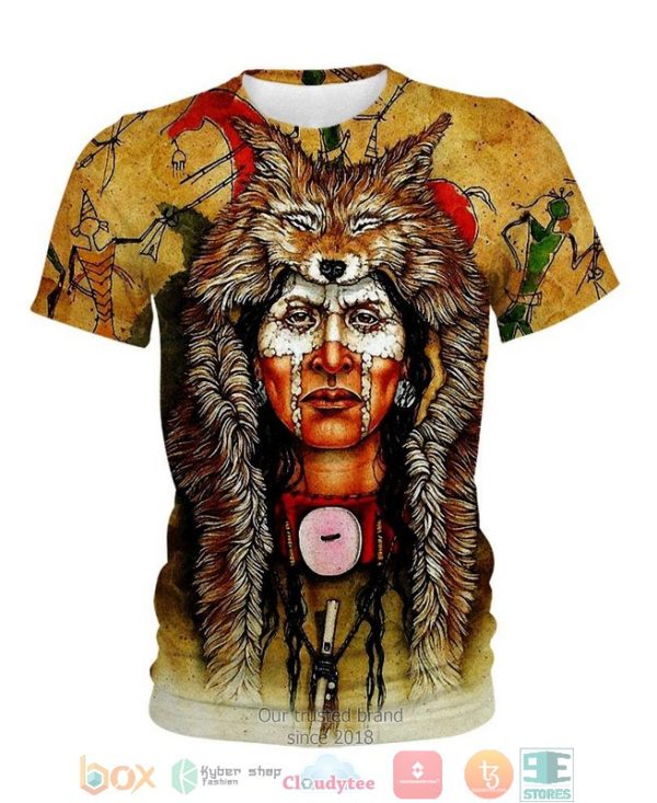 Native Fur Hat 3D Shirt