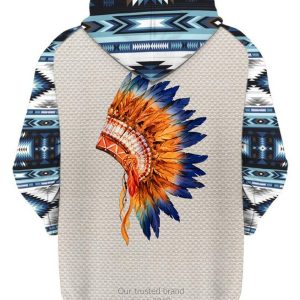 Native Headdress 3D Hoodie