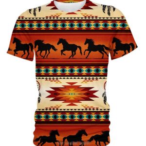 Native Horse Pattern 3D Shirt