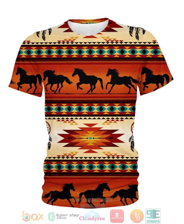 Native Horse Pattern 3D Shirt