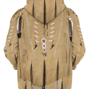 Native Light Brown 3D Hoodie