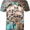 Native Lovely Wolf 3D Shirt