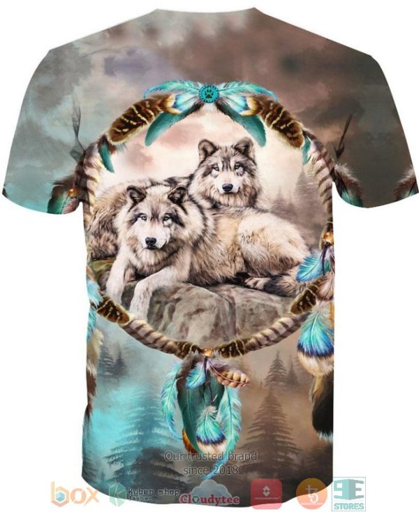 Native Lovely Wolf 3D Shirt