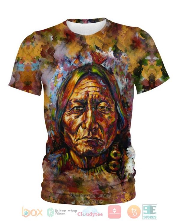 Native Old American Brown 3D Shirt