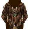 Native Pattern Dark Brown Suede 3D Hoodie