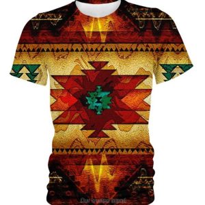 Native Pattern Red Yellow 3D Shirt