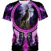 Native Wolf Violet 3D Shirt