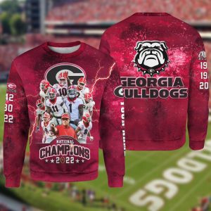 Ncaa Georgia Bulldogs Champions 2022 Custom Name 3D Hoodie