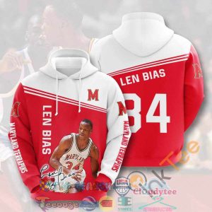 Ncaa Maryland Terrapins Len Bias 34 Hoodie 3D