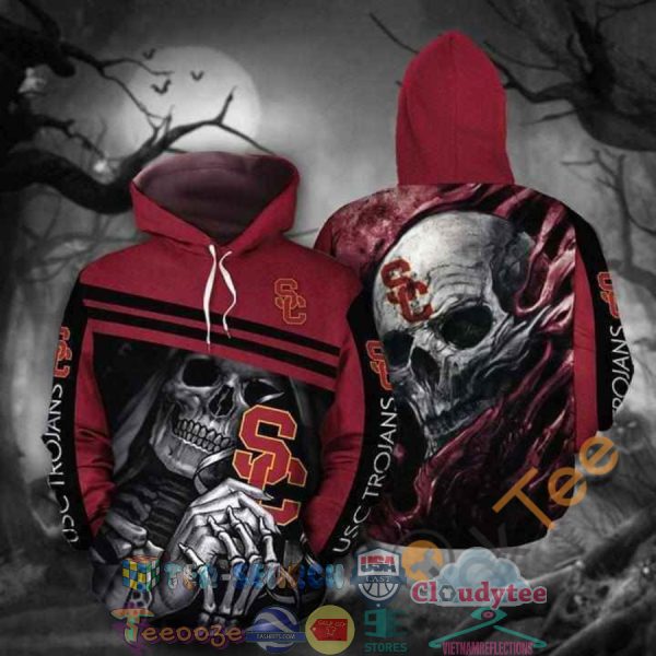 Ncaa Usc Trojans Skull Hoodie 3D