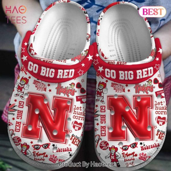 Nebraska Cornhuskers NCAA Sport Crocs Crocband Clogs Shoes Comfortable For Men Women and Kids