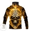 New Orleans Saints Skull Fire Mask Hoodie