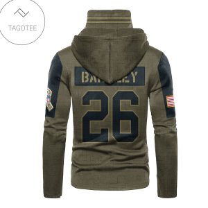 New York Giants Number 26 Saquon Barkley Mask Hoodie