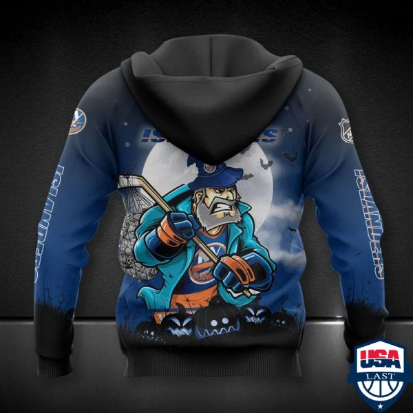 New York Islanders Nhl Halloween All Over Printed Hoodie