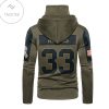 New York Jets Number 33 Zane Lewis Mask Hoodie