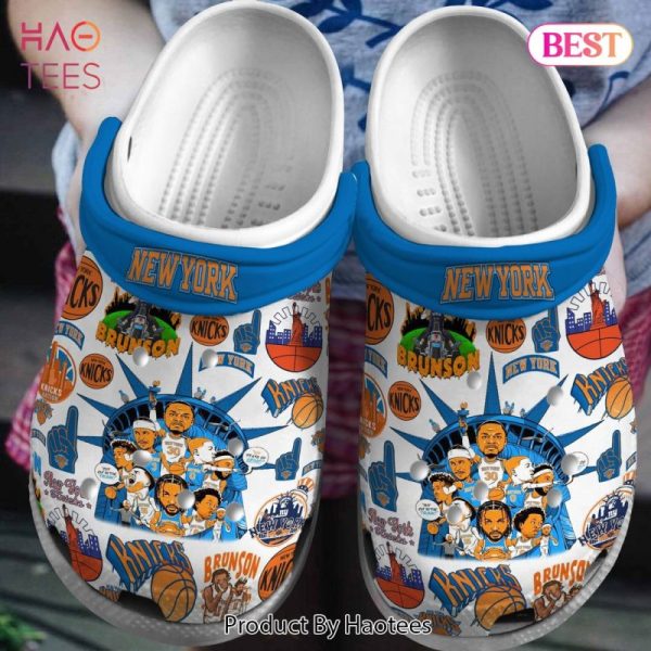 New York Knicks NBA Sport Crocs Crocband Clogs Shoes Comfortable For Men Women and Kids