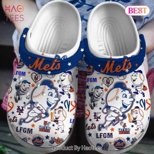 New York Mets Baseball MLB Sport Crocs Crocband Clogs Shoes Comfortable For Men Women and Kids