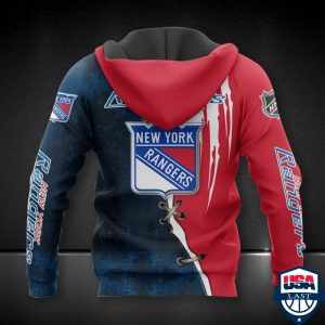 New York Rangers Ver 3 All Over Printed Hoodie