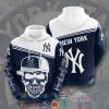 New York Yankees Mlb Skull Hoodie 3D