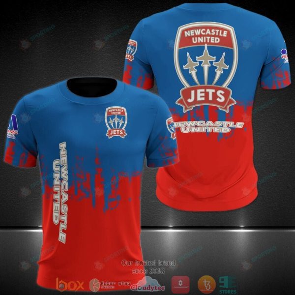 Newcastle Jets Blue Red 3D Shirt