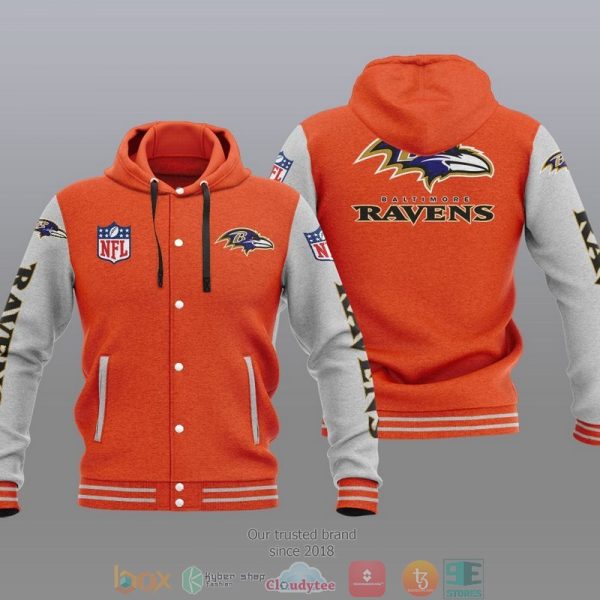 Nfl Baltimore Ravens Baseball Jacket Hoodie