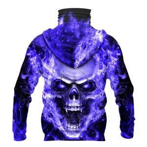 Nfl Baltimore Ravens Flameskull 3D Hoodie Mask