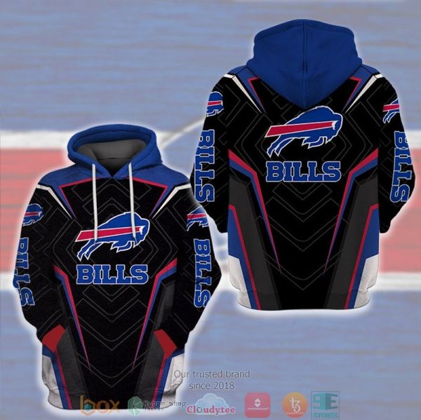 Nfl Buffalo Bills Black Blue 3D Hoodie