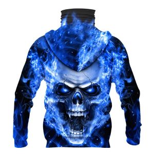 Nfl Buffalo Bills Flameskull 3D Hoodie Mask