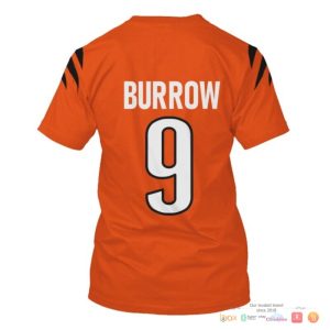 Nfl Burrow 9 Cincinnati Bengals 3D Shirt