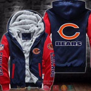 Nfl Chicago Bears Logo 3D Fleece Hoodie Jacket