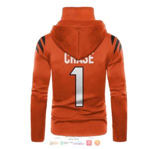 Nfl Cincinnati Bengals Chase 1 Orange 3D Hoodie Mask