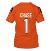 Nfl Cincinnati Bengals Chase 1 Orange 3D Shirt