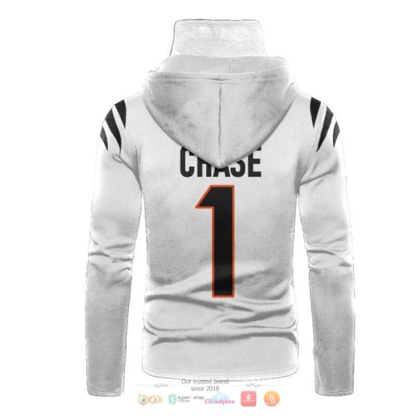 Nfl Cincinnati Bengals Chase 1 White 3D Hoodie Mask