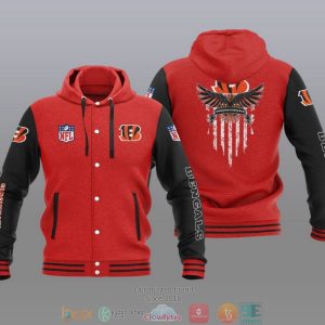 Nfl Cincinnati Bengals Eagle American Flag Baseball Jacket Hoodie