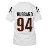 Nfl Cincinnati Bengals Hubbard 94 White 3D Shirt