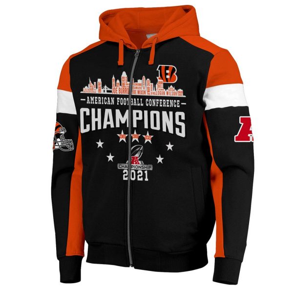 Nfl Cincinnati Bengals Ver2 3D Zip Hoodie