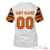 Nfl Cincinnati Bengals White Orange Line Custom 3D Shirt