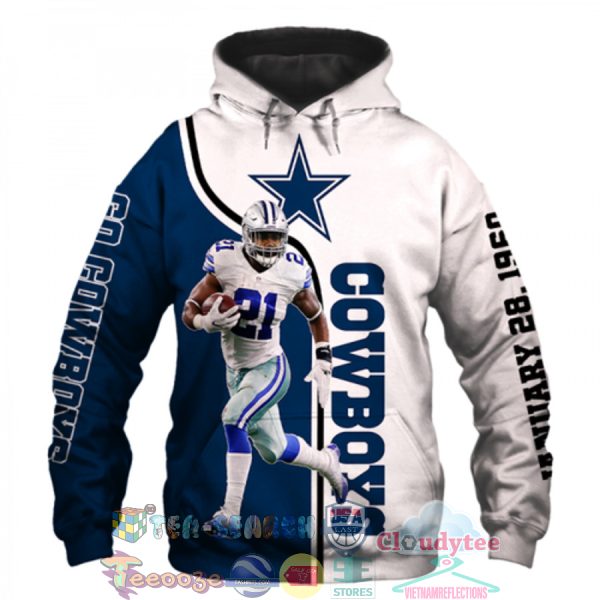 Nfl Dallas Cowboys Ezekiel Elliott 21 Hoodie 3D