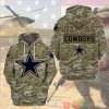 Nfl Dallas Cowboys Green Camo 3D Hoodie